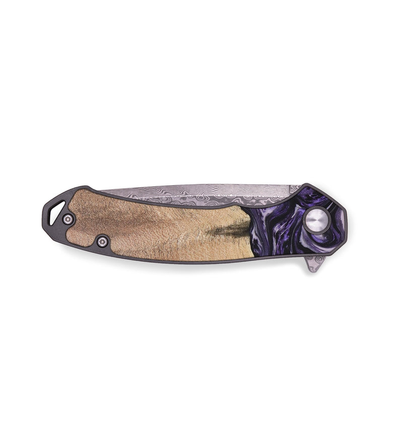 EDC Wood+Resin Pocket Knife - Valeria (Purple, 688140)