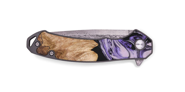 EDC Wood+Resin Pocket Knife - Lillian (Purple, 688150)