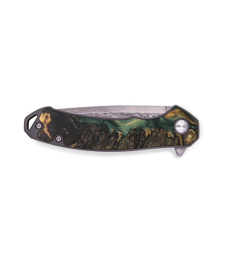 EDC Wood+Resin Pocket Knife - Ervin (Green, 688172)