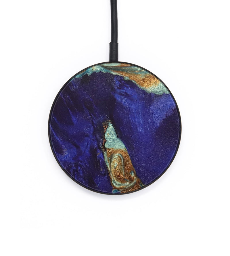 Circle Wood+Resin Wireless Charger - Horace (Teal & Gold, 688186)