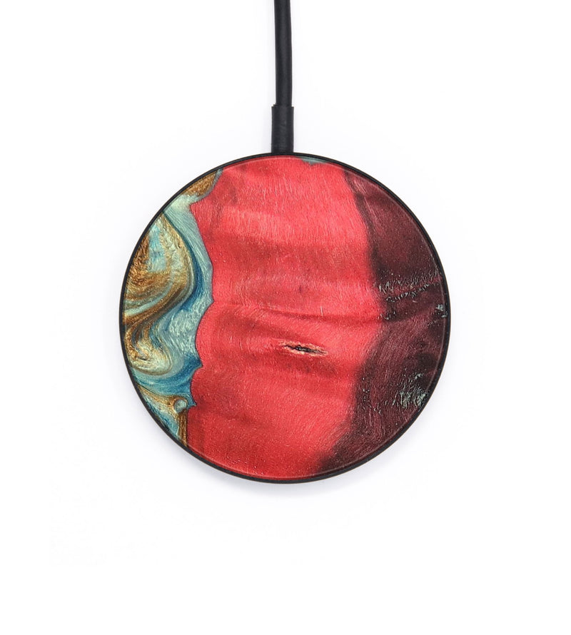 Circle Wood+Resin Wireless Charger - Mckenna (Teal & Gold, 688187)