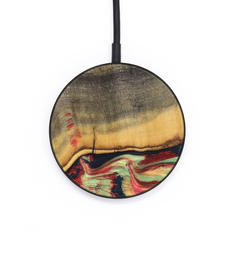 Circle Wood+Resin Wireless Charger - Kathryn (Red, 688200)