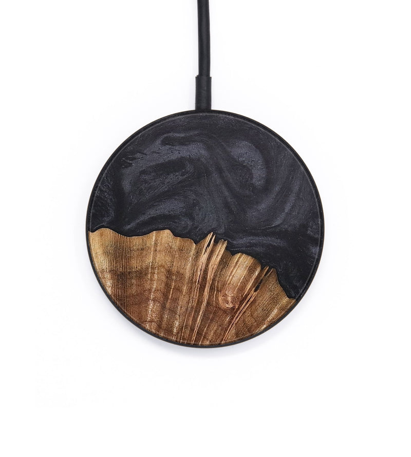 Circle Wood+Resin Wireless Charger - Maude (Pure Black, 688227)