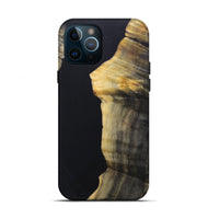 iPhone 12 Pro Wood+Resin Live Edge Phone Case - Joanne (Pure Black, 688312)