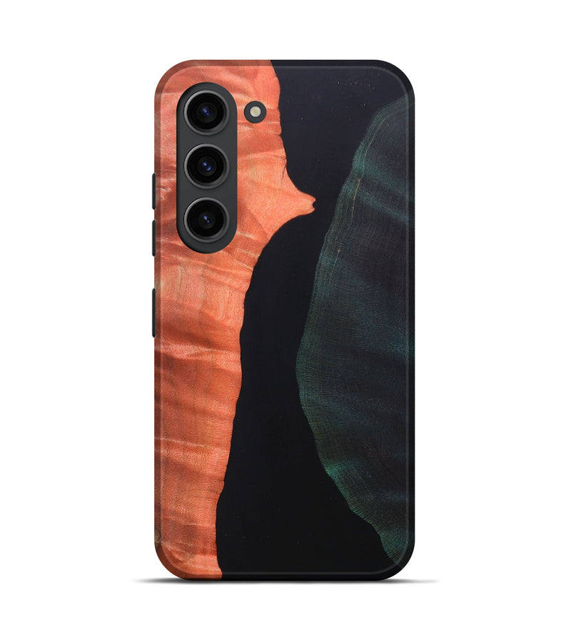 Galaxy S23 Wood+Resin Live Edge Phone Case - Kelli (Pure Black, 688314)
