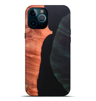 iPhone 12 Pro Max Wood+Resin Live Edge Phone Case - Kelli (Pure Black, 688314)