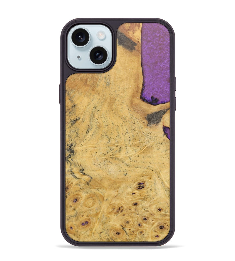 iPhone 15 Plus Wood+Resin Phone Case - Delores (Wood Burl, 688371)