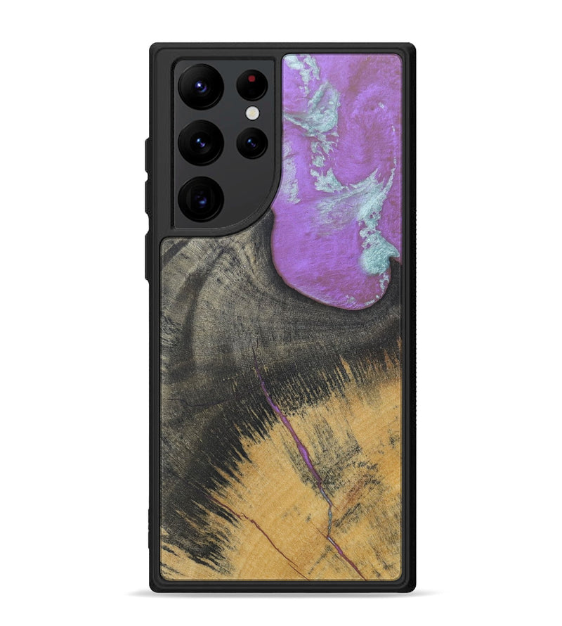 Galaxy S22 Ultra Wood+Resin Phone Case - Albert (Wood Burl, 688378)