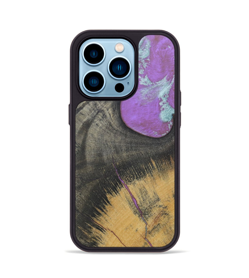 iPhone 14 Pro Wood+Resin Phone Case - Albert (Wood Burl, 688378)