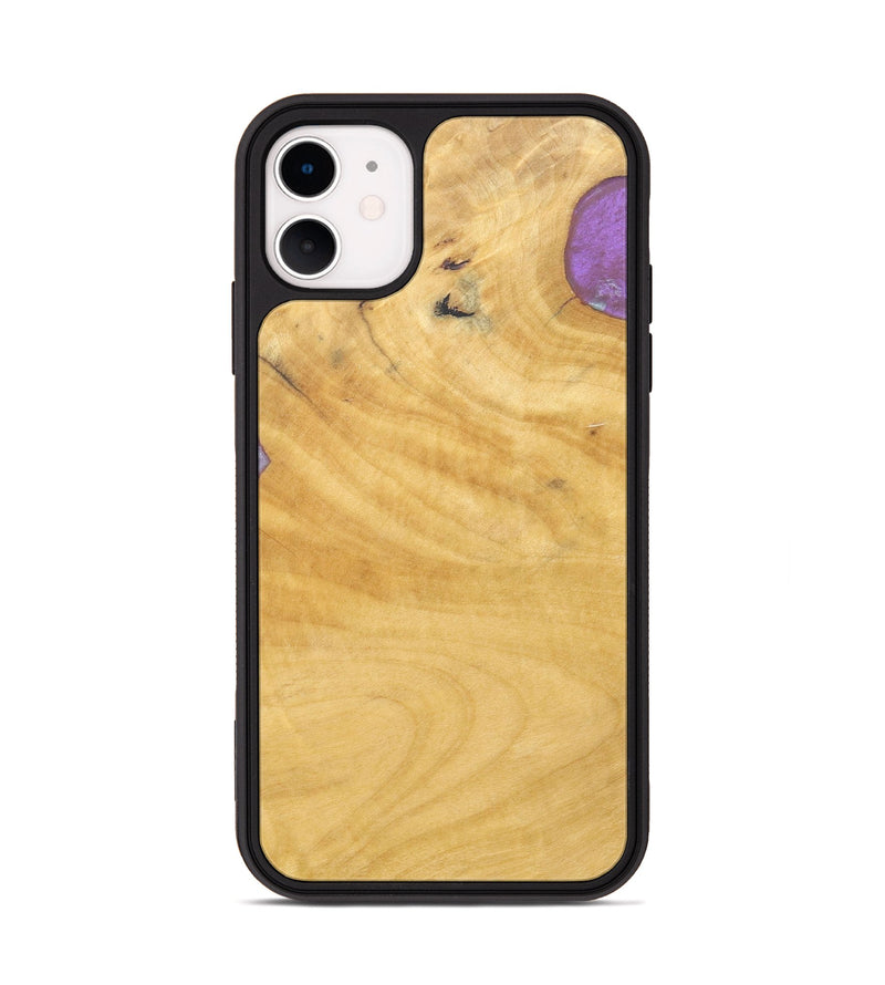iPhone 11 Wood+Resin Phone Case - Hector (Wood Burl, 688386)