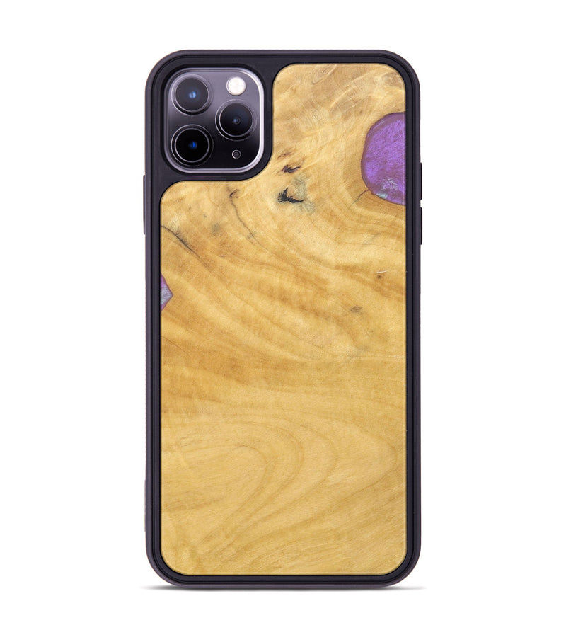 iPhone 11 Pro Max Wood+Resin Phone Case - Hector (Wood Burl, 688386)