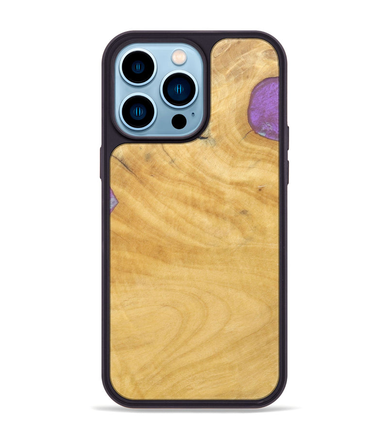 iPhone 14 Pro Max Wood+Resin Phone Case - Hector (Wood Burl, 688386)