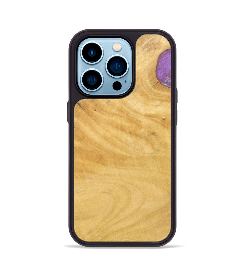 iPhone 14 Pro Wood+Resin Phone Case - Hector (Wood Burl, 688386)