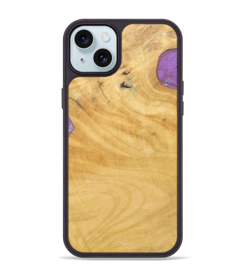 iPhone 15 Plus Wood+Resin Phone Case - Hector (Wood Burl, 688386)