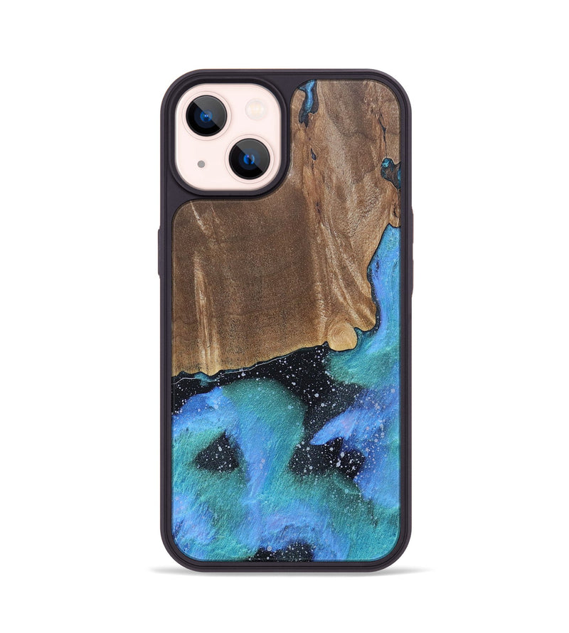 iPhone 14 Wood+Resin Phone Case - Myrna (Cosmos, 688423)