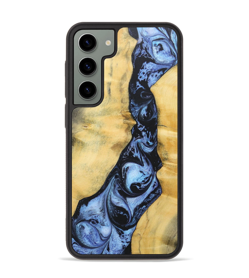 Galaxy S23 Plus Wood+Resin Phone Case - Rose (Blue, 688489)