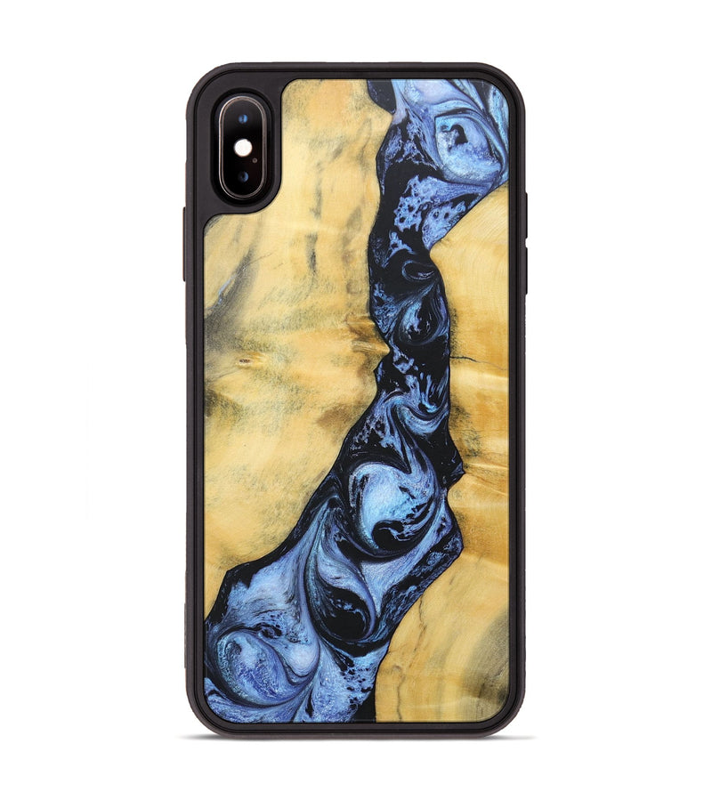 iPhone Xs Max Wood+Resin Phone Case - Rose (Blue, 688489)