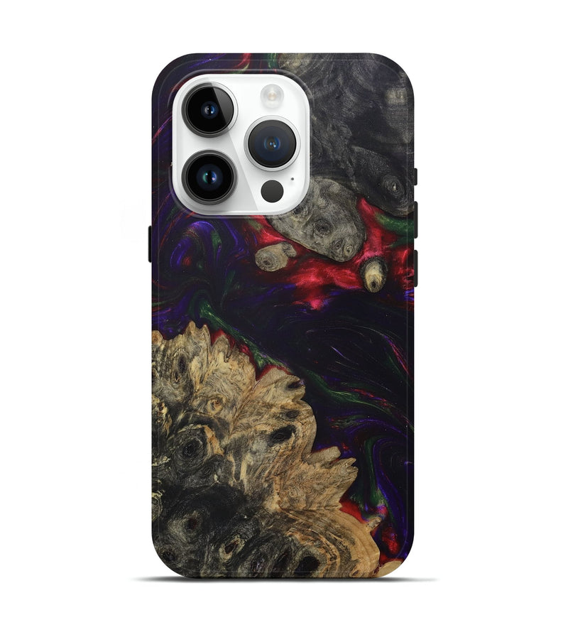 iPhone 15 Pro Wood+Resin Live Edge Phone Case - Ismael (Purple, 688559)
