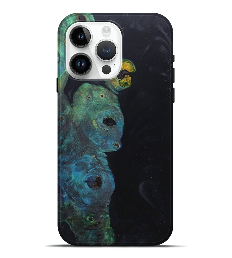 iPhone 15 Pro Max Wood+Resin Live Edge Phone Case - Beau (Pure Black, 688569)