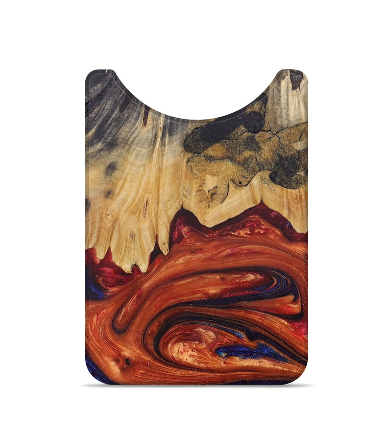 Live Edge Wood+Resin Wallet - Bill (Red, 688587)
