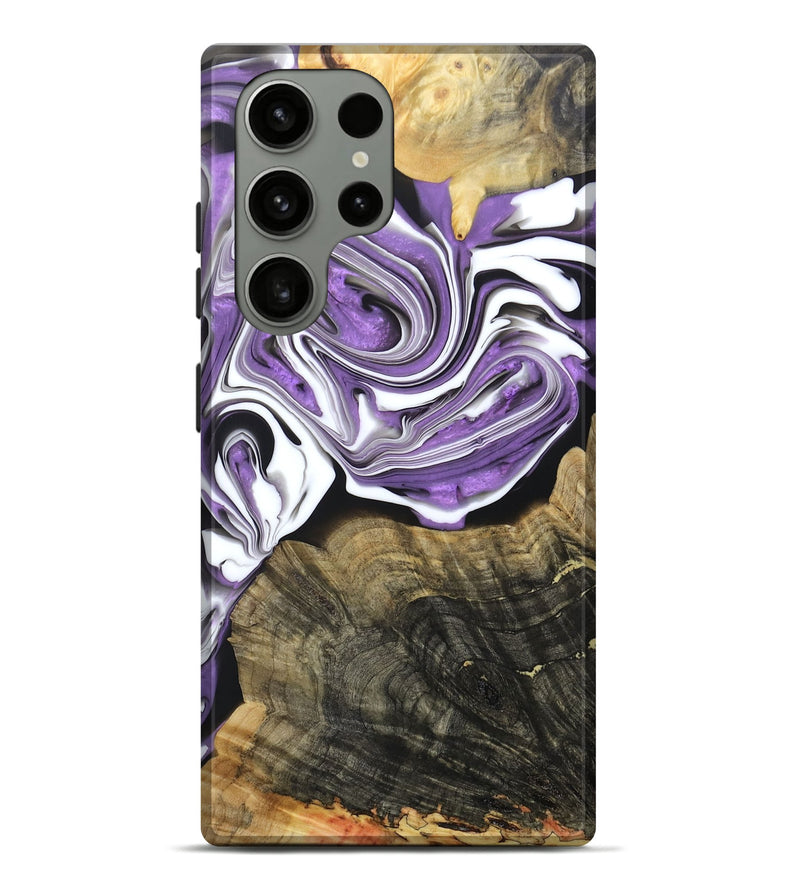 Galaxy S23 Ultra Wood+Resin Live Edge Phone Case - Jarrett (Purple, 688605)