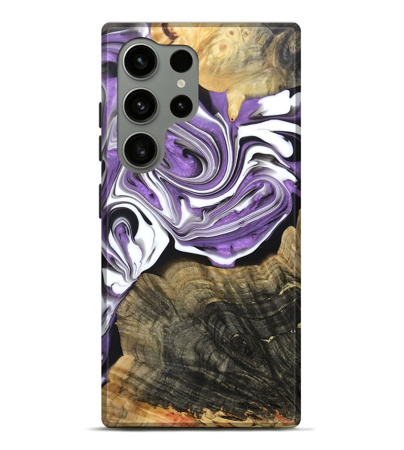 Galaxy S24 Ultra Wood+Resin Live Edge Phone Case - Jarrett (Purple, 688605)