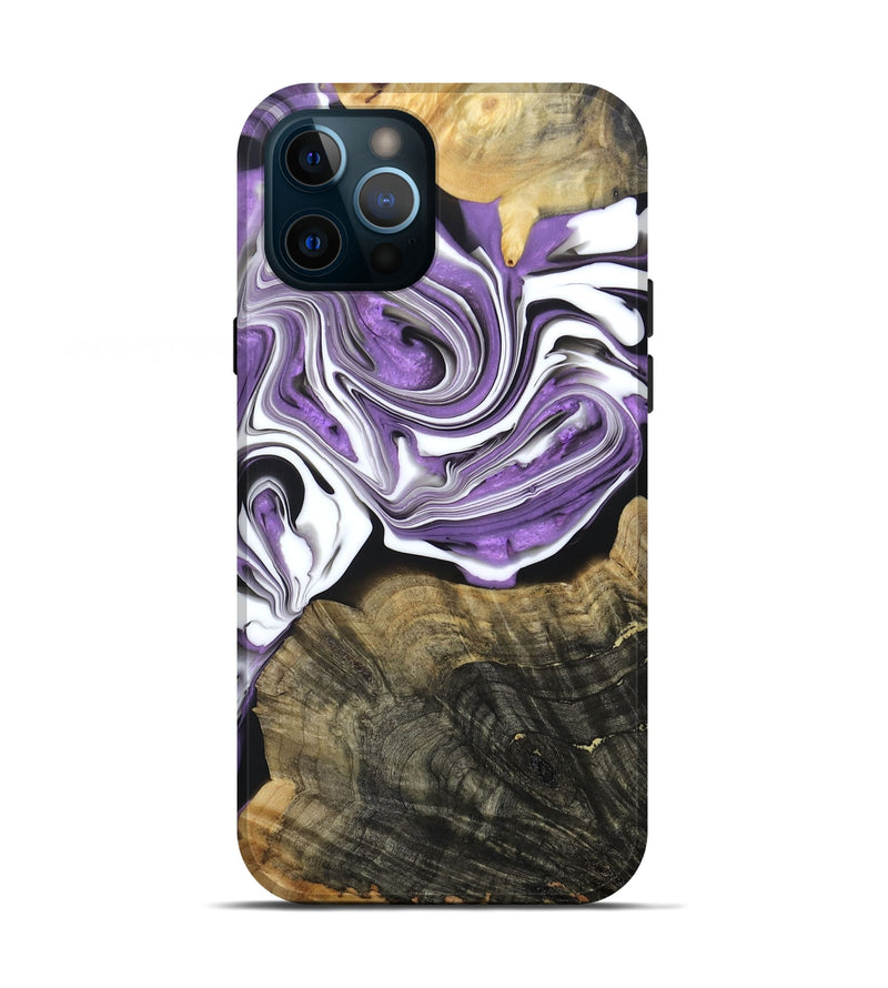 iPhone 12 Pro Wood+Resin Live Edge Phone Case - Jarrett (Purple, 688605)