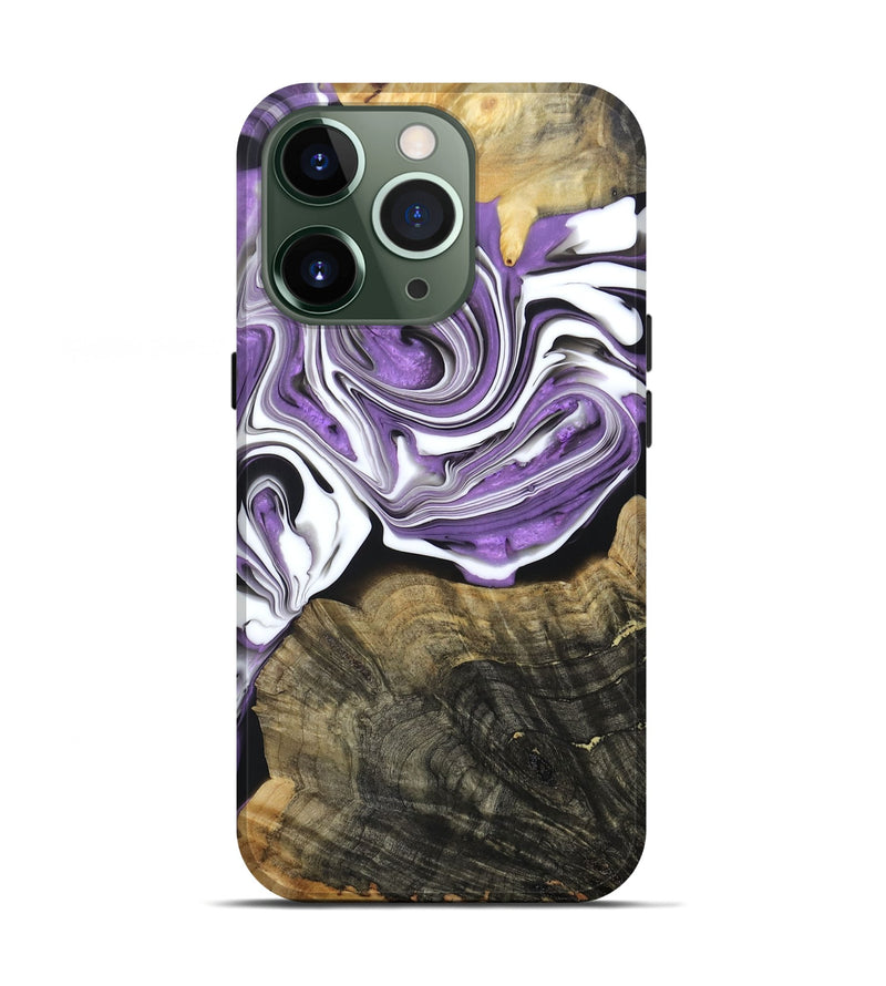 iPhone 13 Pro Wood+Resin Live Edge Phone Case - Jarrett (Purple, 688605)