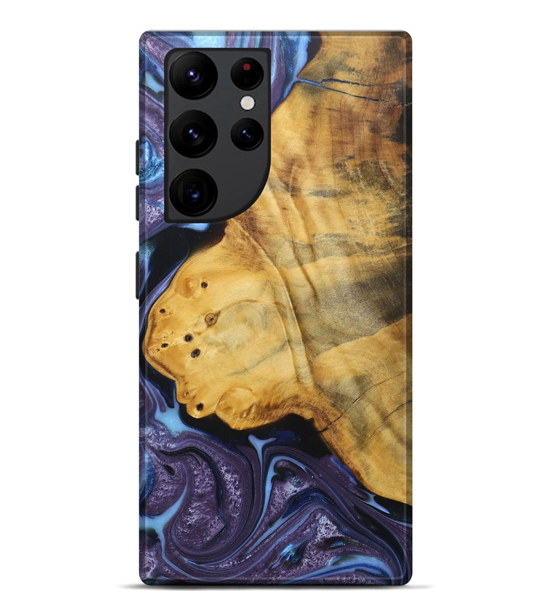 Galaxy S22 Ultra Wood+Resin Live Edge Phone Case - Mathew (Purple, 688641)