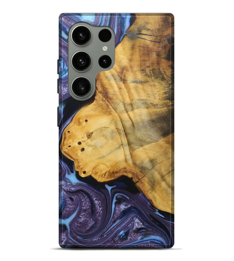Galaxy S24 Ultra Wood+Resin Live Edge Phone Case - Mathew (Purple, 688641)