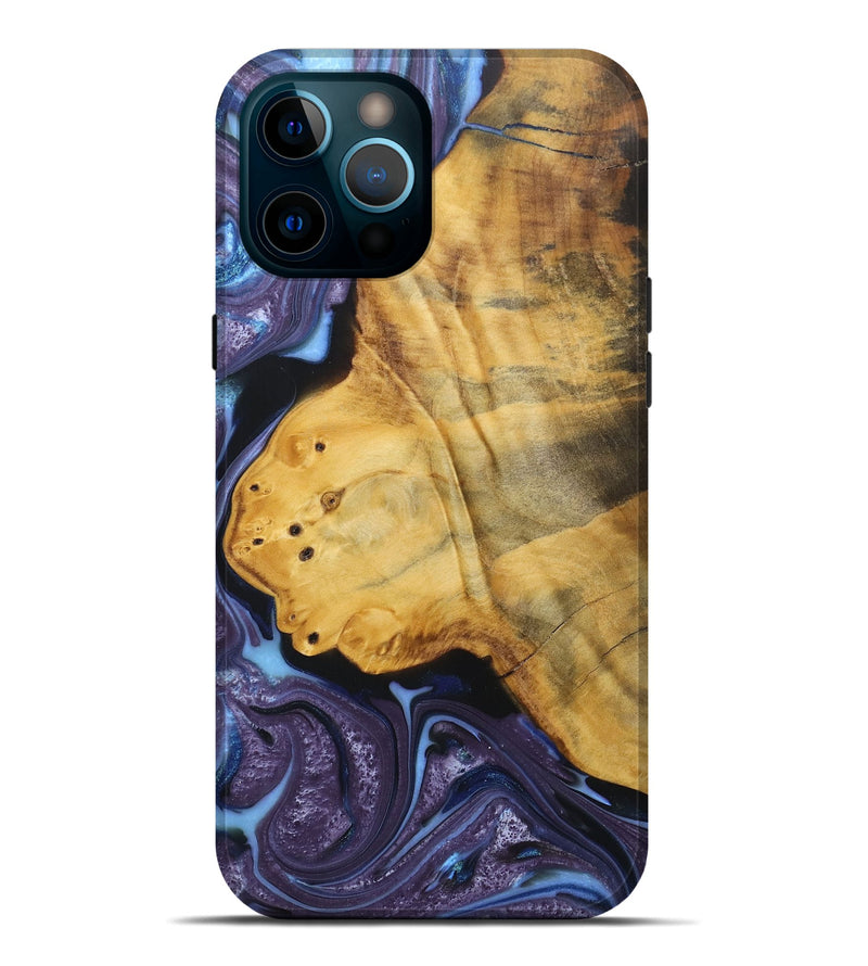 iPhone 12 Pro Max Wood+Resin Live Edge Phone Case - Mathew (Purple, 688641)