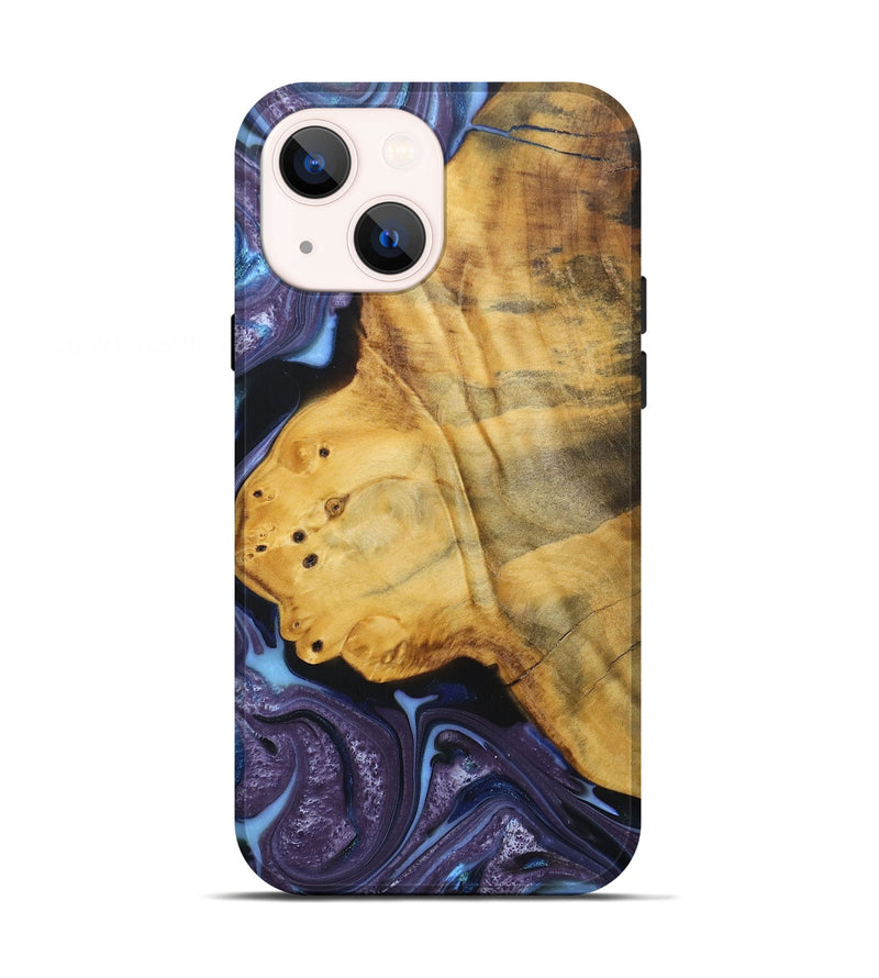 iPhone 13 Wood+Resin Live Edge Phone Case - Mathew (Purple, 688641)
