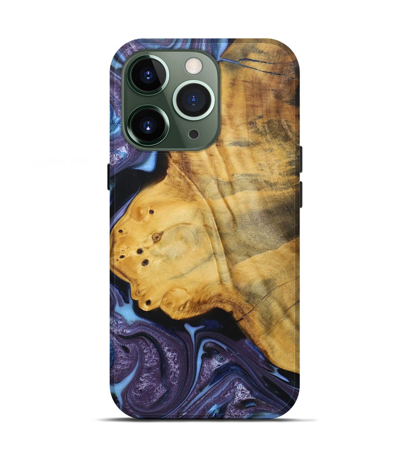 iPhone 13 Pro Wood+Resin Live Edge Phone Case - Mathew (Purple, 688641)