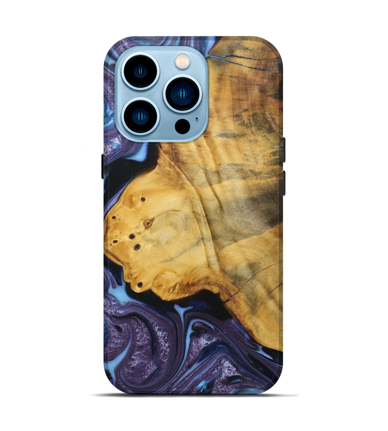 iPhone 14 Pro Wood+Resin Live Edge Phone Case - Mathew (Purple, 688641)
