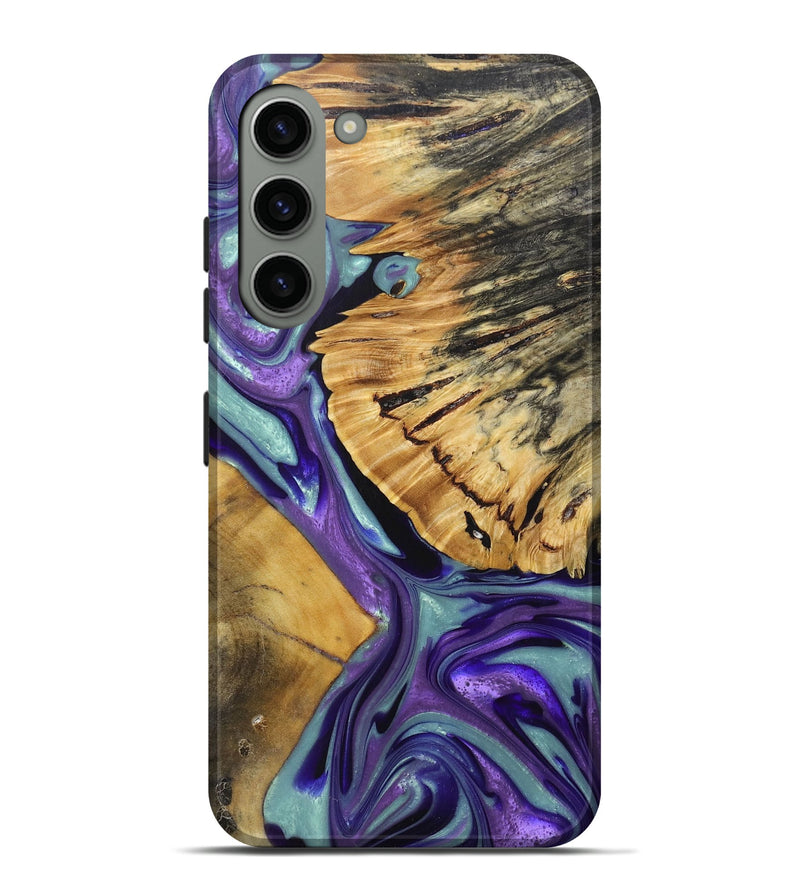 Galaxy S23 Plus Wood+Resin Live Edge Phone Case - Mark (Purple, 688644)