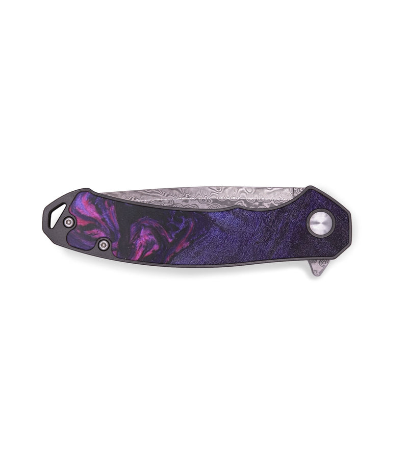 EDC Wood+Resin Pocket Knife - Rosalie (Purple, 688657)