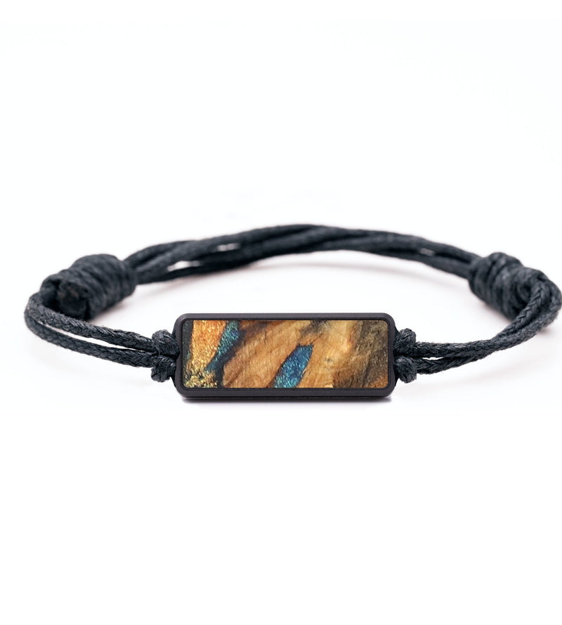 Classic Wood+Resin Bracelet - Devin (Teal & Gold, 688727)