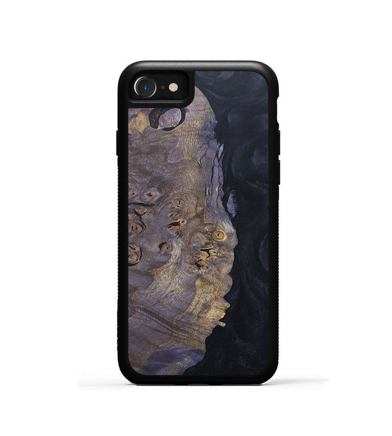 iPhone SE Wood+Resin Phone Case - Kayleigh (Pure Black, 688915)