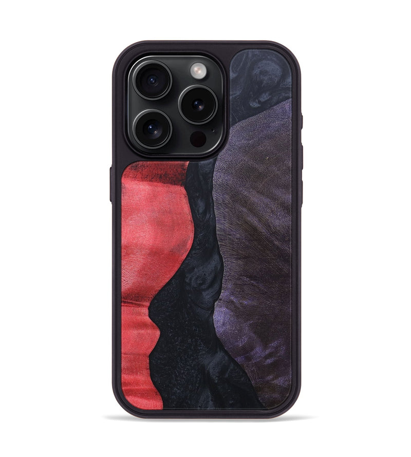 iPhone 15 Pro Wood+Resin Phone Case - Daxton (Pure Black, 688916)