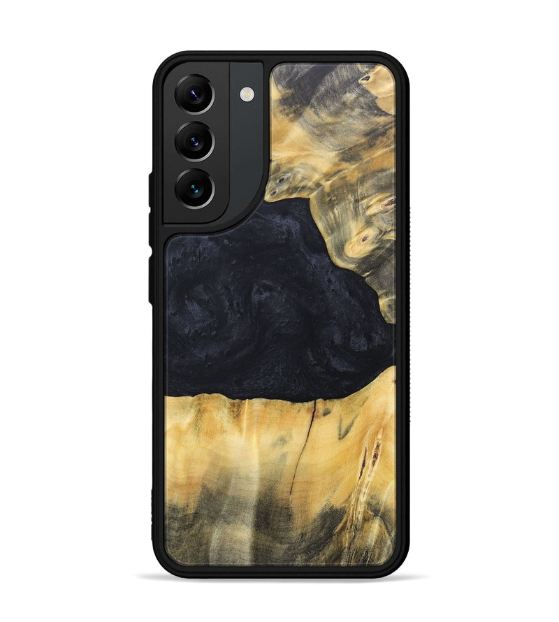 Galaxy S22 Plus Wood+Resin Phone Case - Gabrielle (Pure Black, 688920)