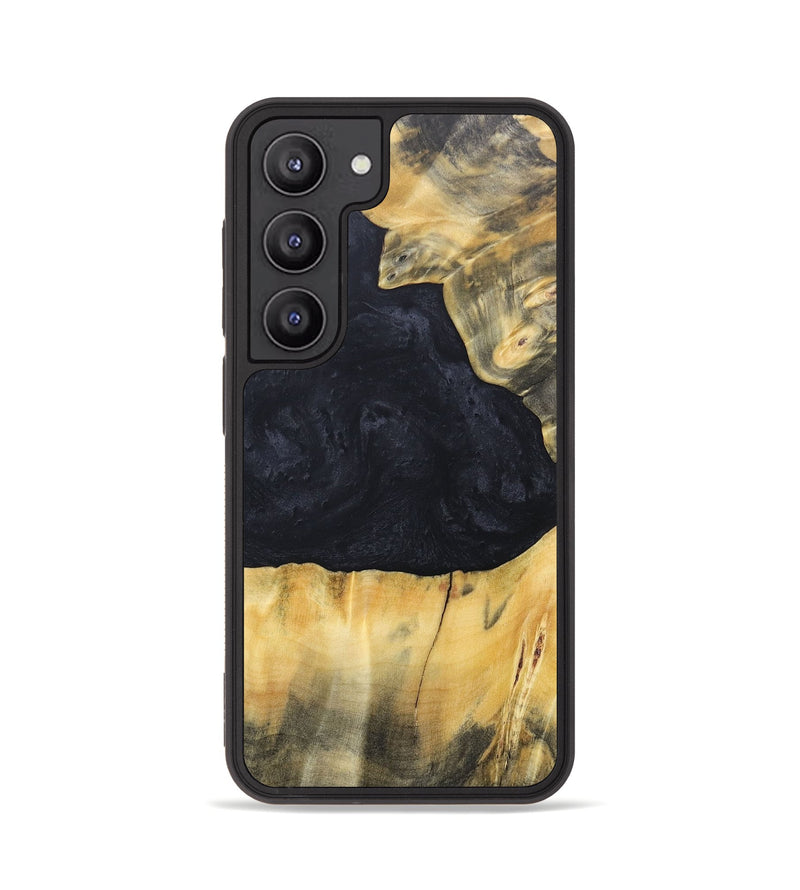 Galaxy S23 Wood+Resin Phone Case - Gabrielle (Pure Black, 688920)
