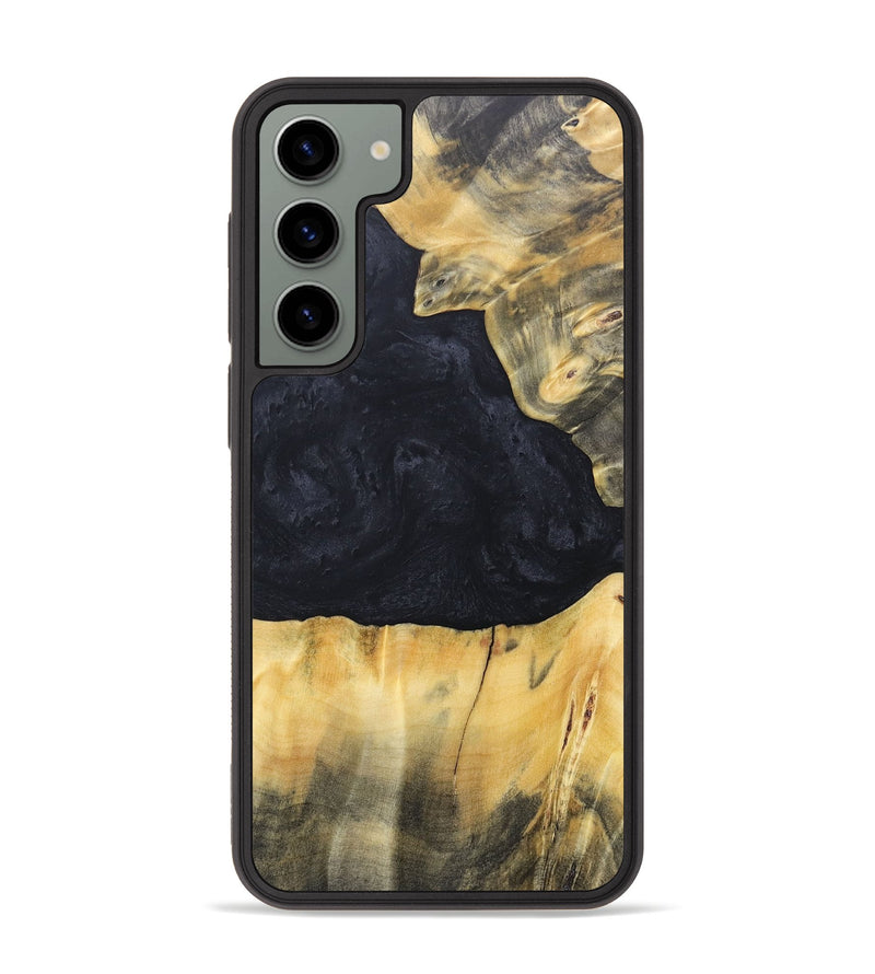 Galaxy S23 Plus Wood+Resin Phone Case - Gabrielle (Pure Black, 688920)