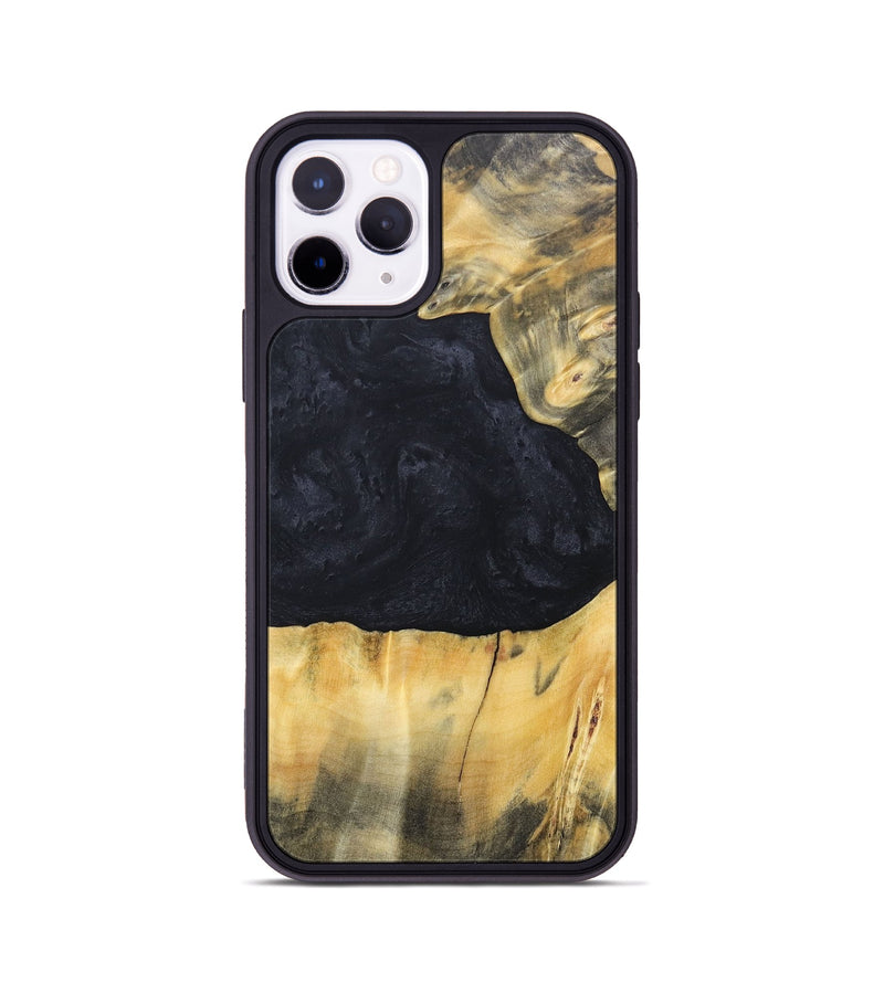 iPhone 11 Pro Wood+Resin Phone Case - Gabrielle (Pure Black, 688920)