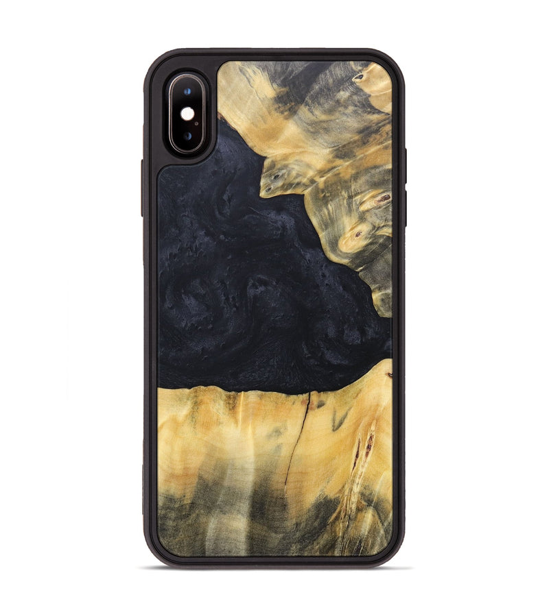 iPhone Xs Max Wood+Resin Phone Case - Gabrielle (Pure Black, 688920)