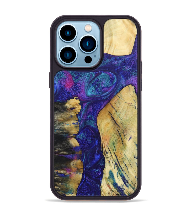 iPhone 14 Pro Max Wood+Resin Phone Case - Dean (Mosaic, 688966)