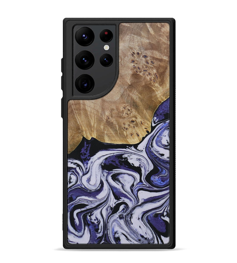 Galaxy S22 Ultra Wood+Resin Phone Case - Carlton (Purple, 688995)
