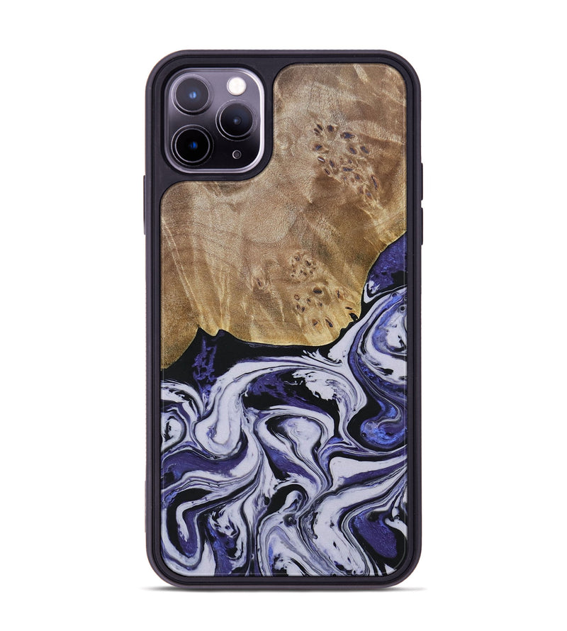 iPhone 11 Pro Max Wood+Resin Phone Case - Carlton (Purple, 688995)