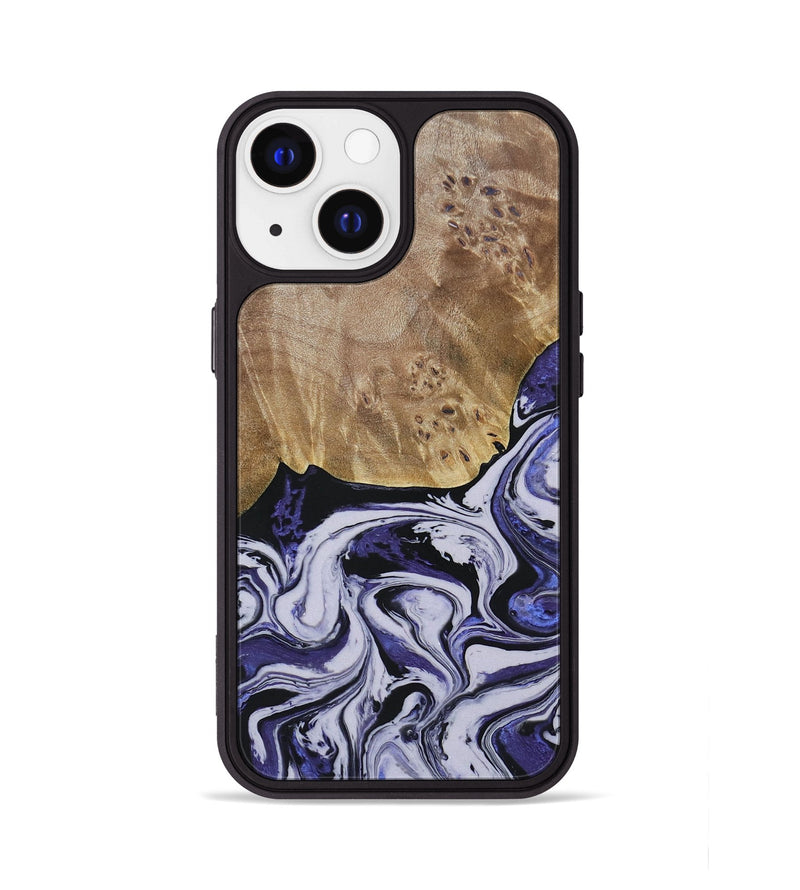 iPhone 13 Wood+Resin Phone Case - Carlton (Purple, 688995)
