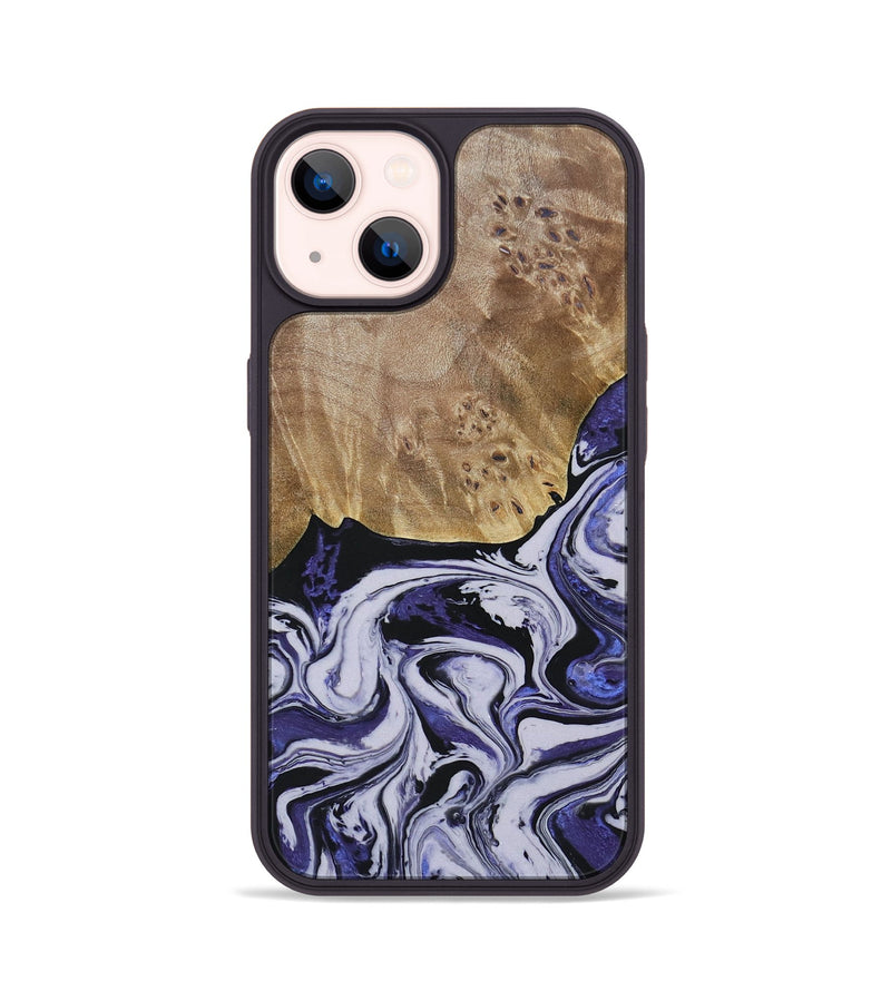 iPhone 14 Wood+Resin Phone Case - Carlton (Purple, 688995)
