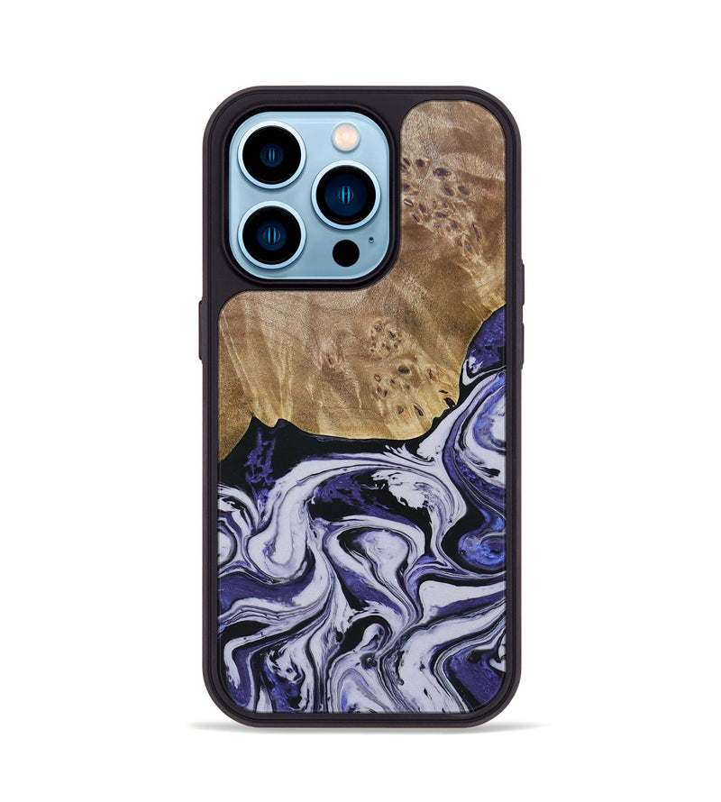 iPhone 14 Pro Wood+Resin Phone Case - Carlton (Purple, 688995)
